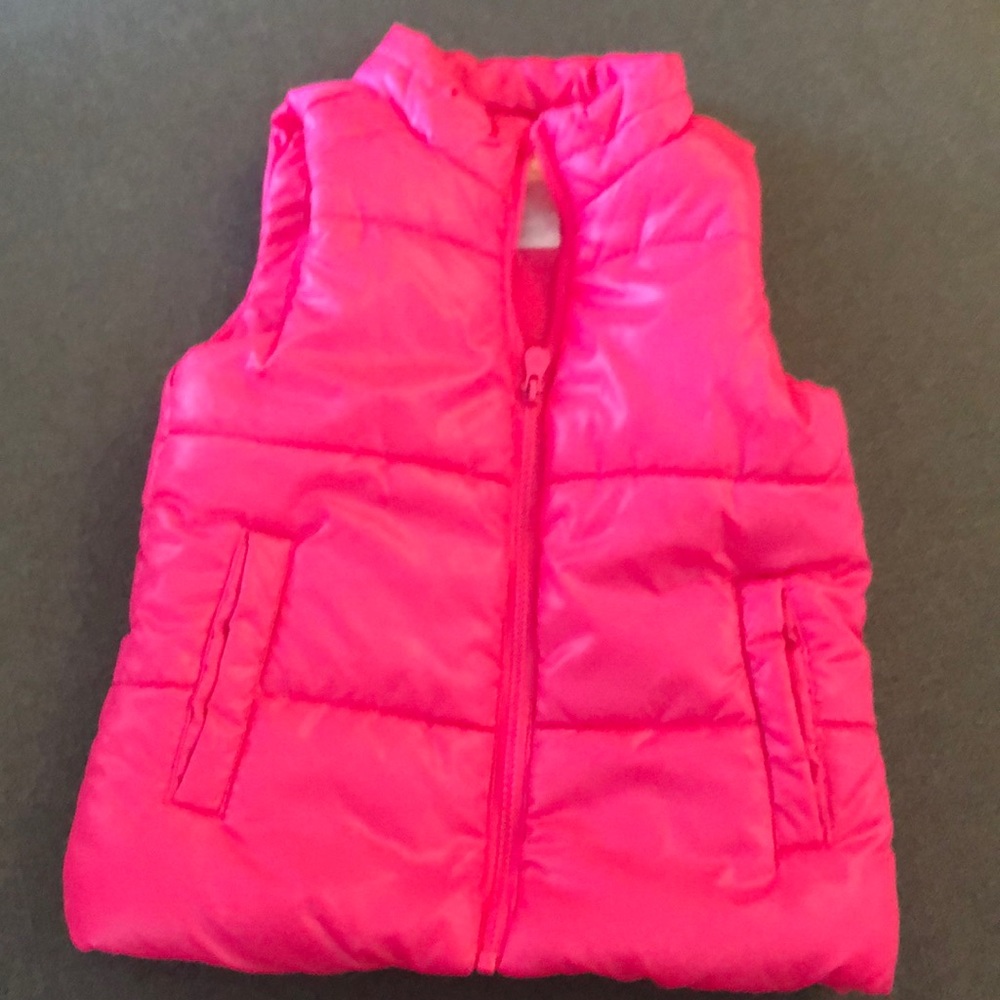 Girls Justice fluorescent puffy coat size  6/7
